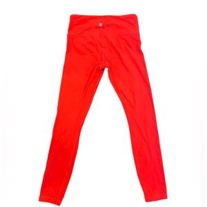 Athleta red leggings cropped XS